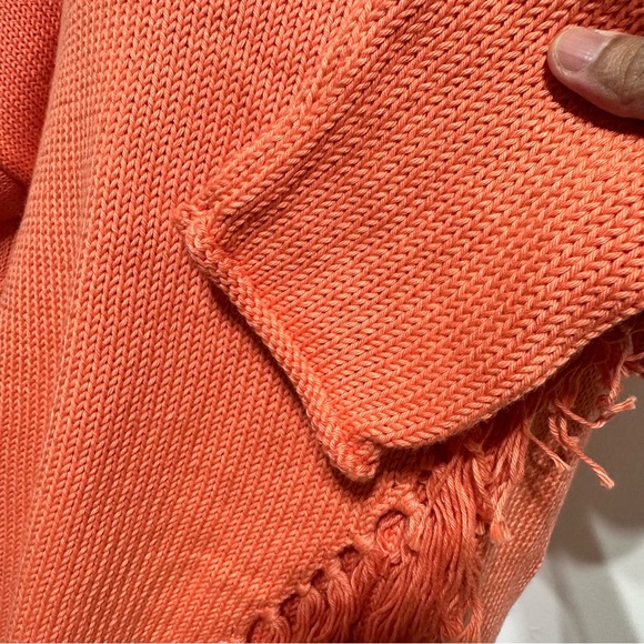 Pure Handknit by Neon Buddha Orange Bohemian Handmade Sweater Tunic Top - Picture 4 of 12